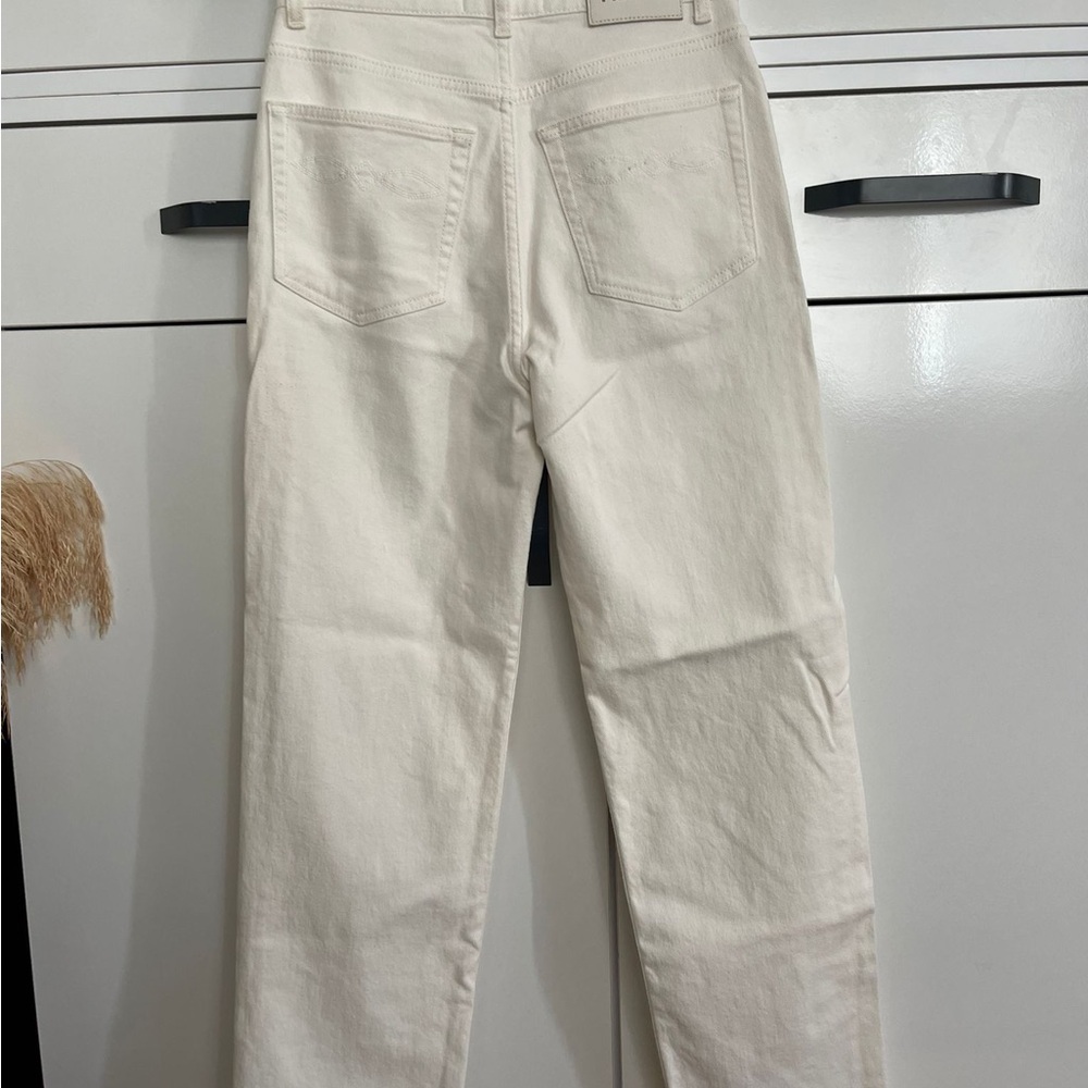 Women's Straight Leg Jeans - Cream